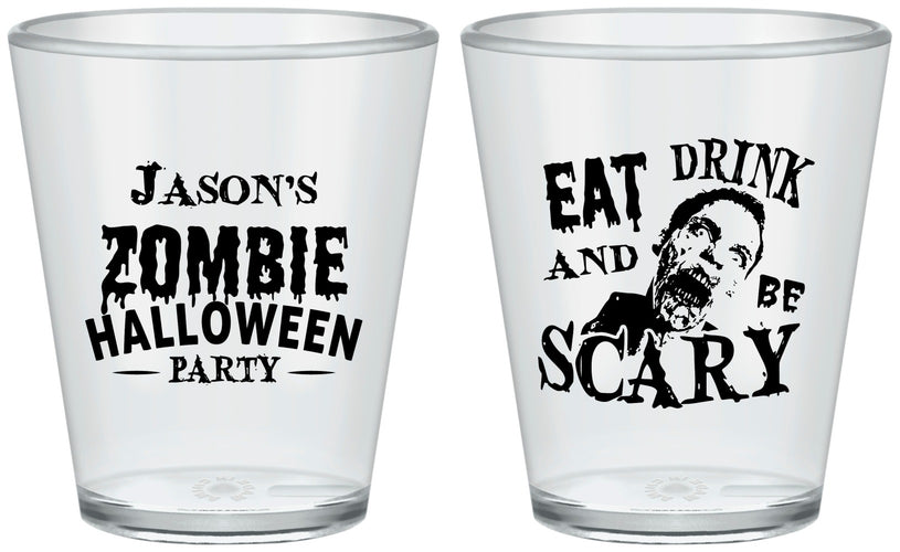 Custom Halloween Plastic Shot Glasses - Eat Drink Be Scary | 250003