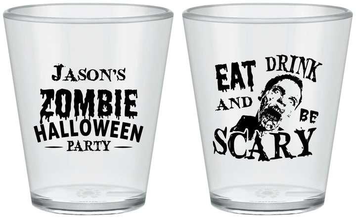 Custom Halloween Plastic Shot Glasses - Eat Drink Be Scary | 250003