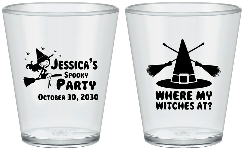 Custom Halloween Plastic Shot Glasses - Witches | 250005