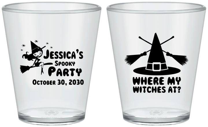 Custom Halloween Plastic Shot Glasses - Witches | 250005