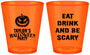 Custom Halloween Plastic Shot Glasses - Scary Pumpkin | 250008