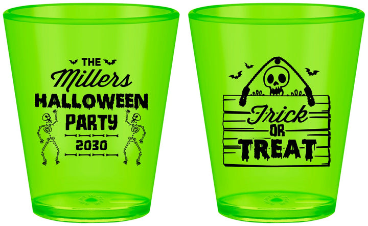 Custom Halloween Plastic Shot Glasses - Trick Or Treat | 250010