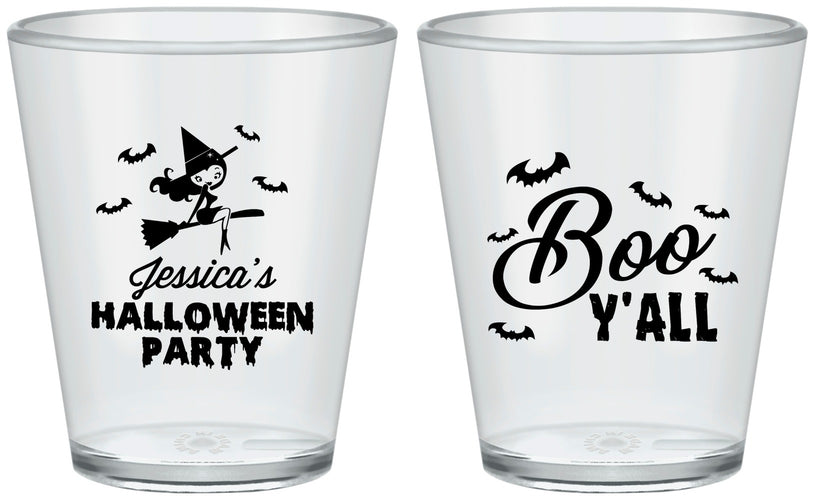 Custom Halloween Plastic Shot Glasses - Witch Boo | 250015