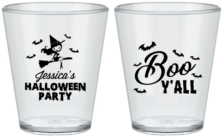 Custom Halloween Plastic Shot Glasses - Witch Boo | 250015