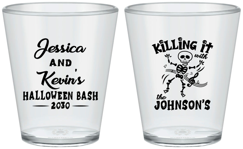 Custom Halloween Plastic Shot Glasses - Skeleton | 250017