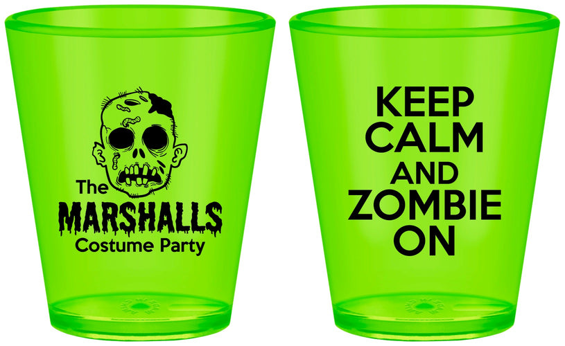 Custom Halloween Plastic Shot Glasses - Zombie | 250018