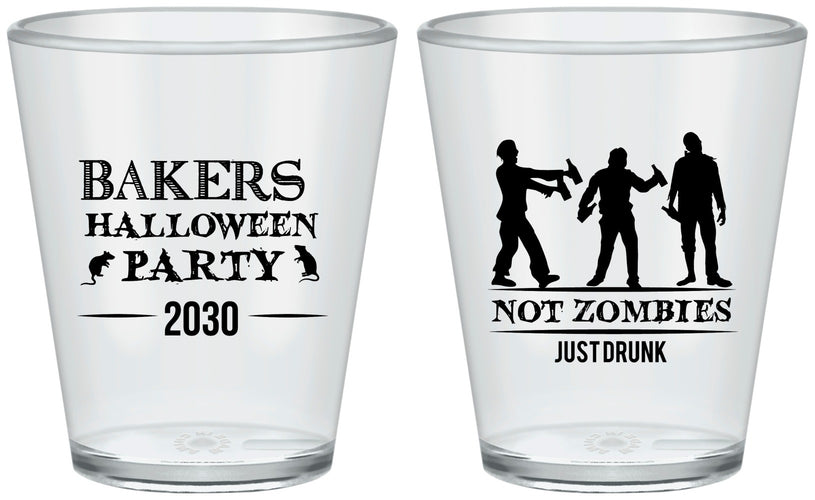 Custom Halloween Plastic Shot Glasses - Zombies | 250023
