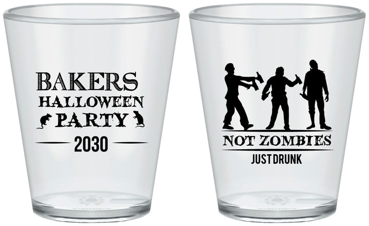 Custom Halloween Plastic Shot Glasses - Zombies | 250023