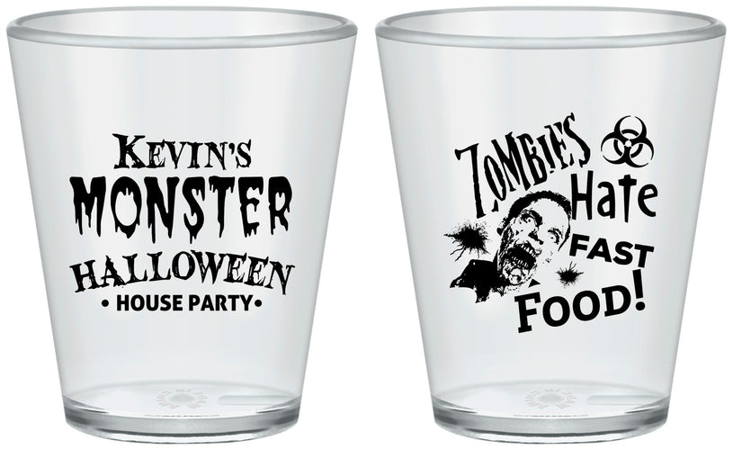 Custom Halloween Plastic Shot Glasses - Monster Zombie | 250027
