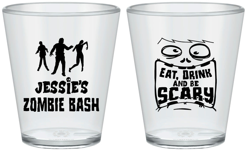Custom Halloween Plastic Shot Glasses - Eat Drink Be Scary | 250029