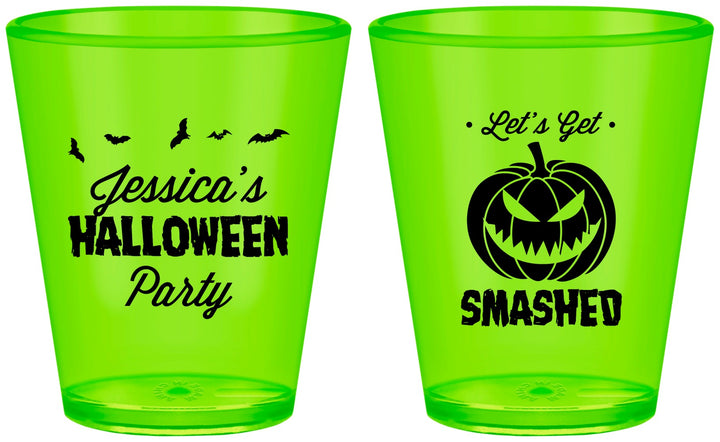 Custom Halloween Plastic Shot Glasses - Pumpkin | 250030
