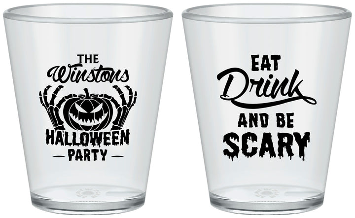 Custom Halloween Plastic Shot Glasses - Eat Drink Be Scary | 250033