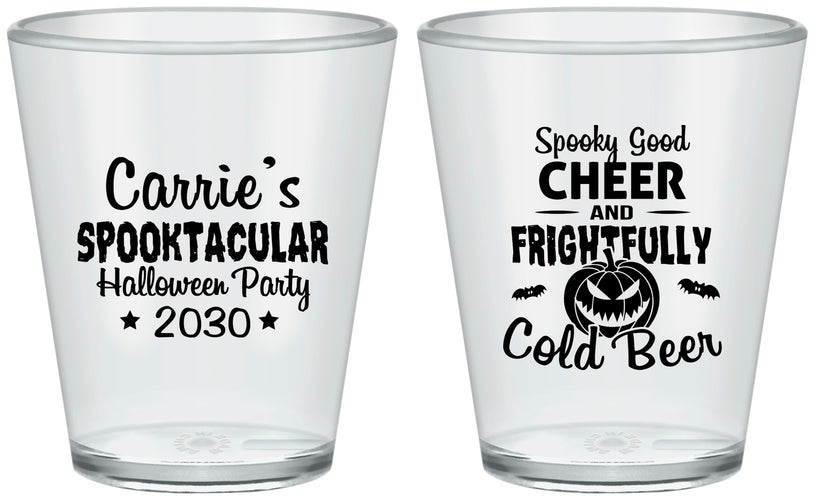 Custom Halloween Plastic Shot Glasses - Pumpkin | 250035