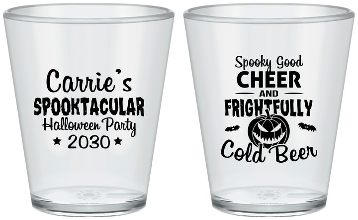 Custom Halloween Plastic Shot Glasses - Pumpkin | 250035
