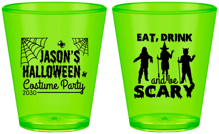 Custom Halloween Plastic Shot Glasses - Eat Drink Be Scary | 250038