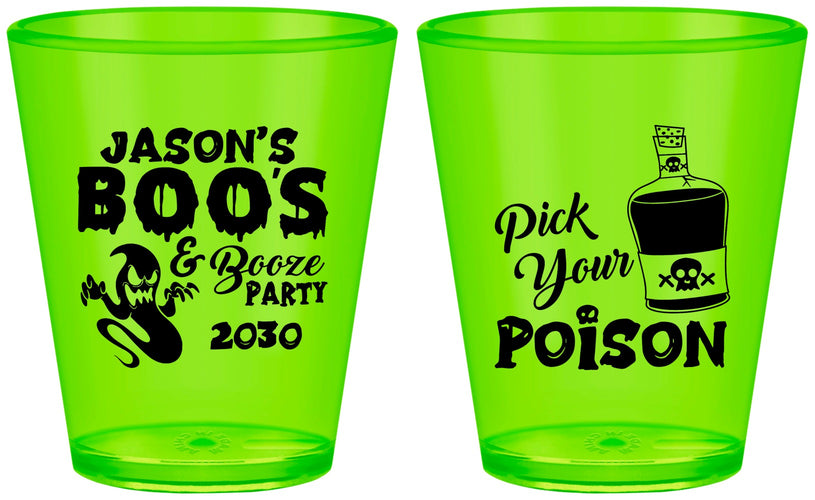 Custom Halloween Plastic Shot Glasses - Ghost Boo | 250042