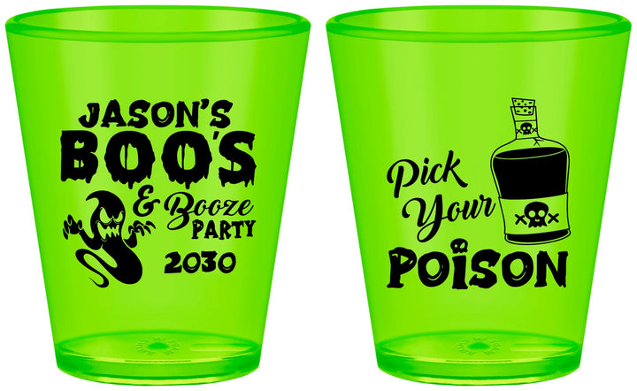 Custom Halloween Plastic Shot Glasses - Ghost Boo | 250042