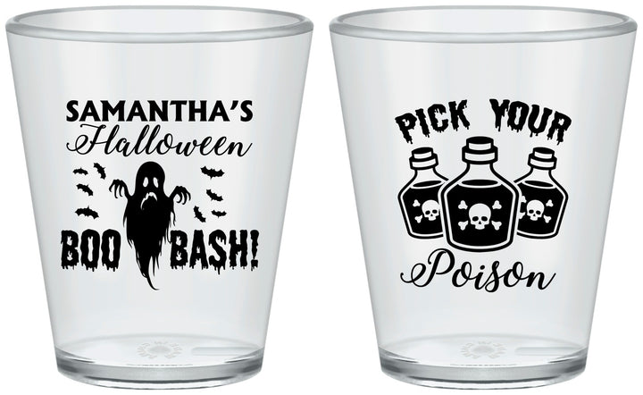 Custom Halloween Plastic Shot Glasses - Boo Bash | 250043