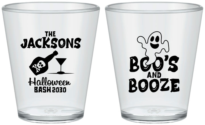 Custom Halloween Plastic Shot Glasses - Boos And Booze | 250047