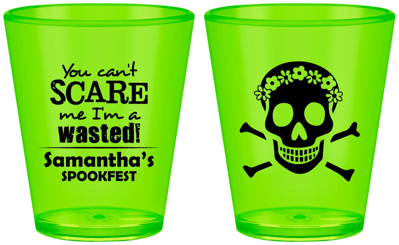 Custom Halloween Plastic Shot Glasses - Sugar Skull | 250050