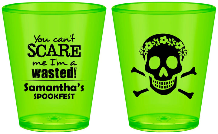Custom Halloween Plastic Shot Glasses - Sugar Skull | 250050