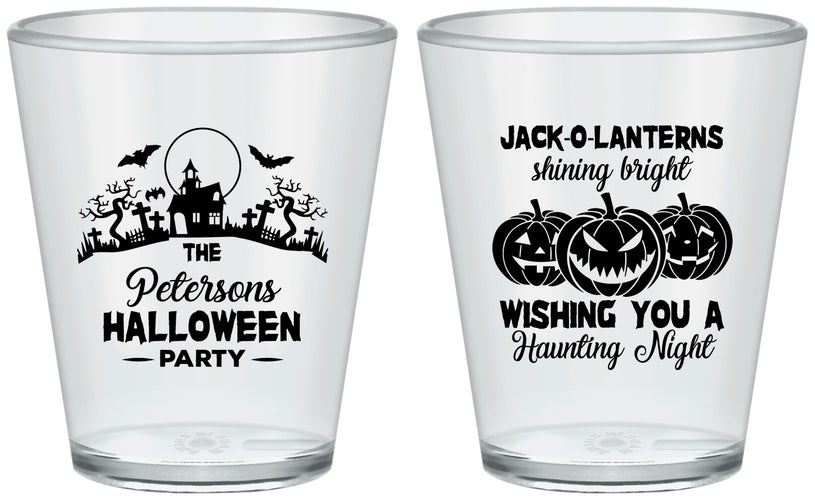Custom Halloween Plastic Shot Glasses - Jack O Lantern | 250053