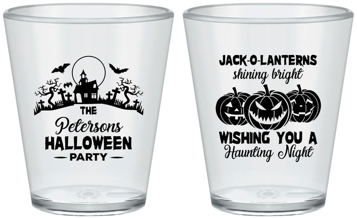 Custom Halloween Plastic Shot Glasses - Jack O Lantern | 250053