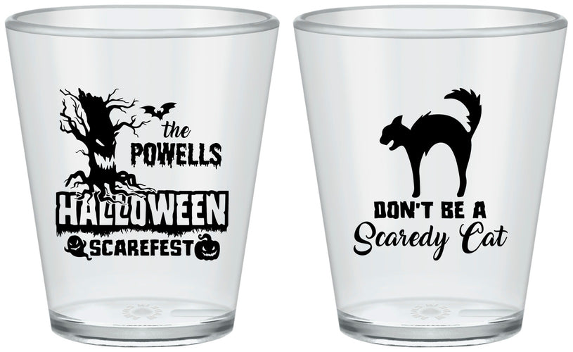 Custom Halloween Plastic Shot Glasses - Scaredy Cat | 250055