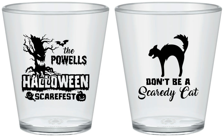 Custom Halloween Plastic Shot Glasses - Scaredy Cat | 250055