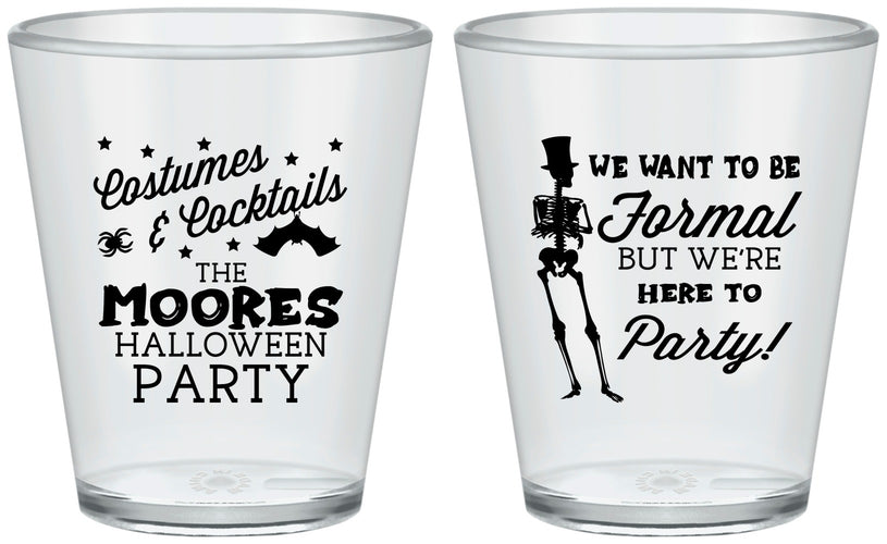 Custom Halloween Plastic Shot Glasses - Skeleton | 250057