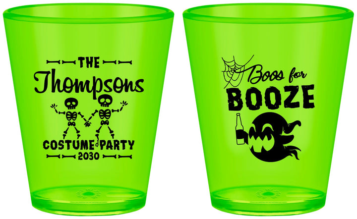 Custom Halloween Plastic Shot Glasses - Boos And Booze | 250058