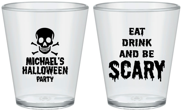 Custom Halloween Plastic Shot Glasses - Eat Drink Be Scary | 250059