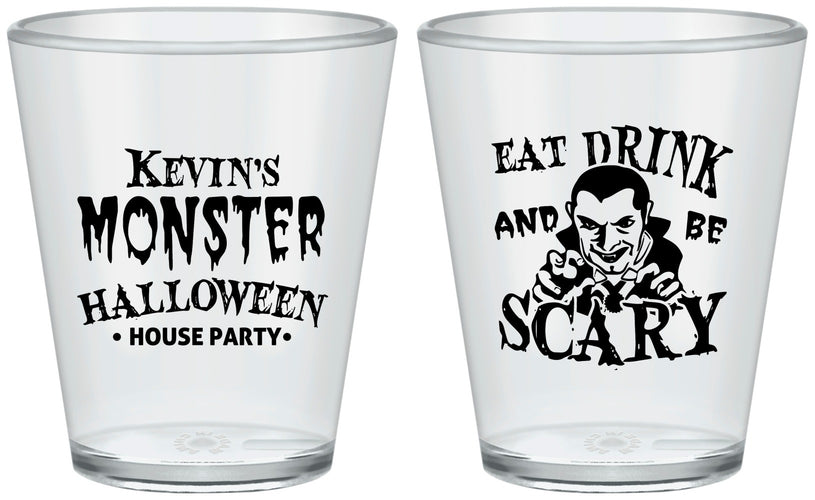 Custom Halloween Plastic Shot Glasses - Eat Drink Be Scary | 250063