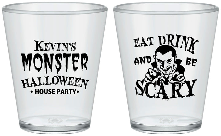 Custom Halloween Plastic Shot Glasses - Eat Drink Be Scary | 250063