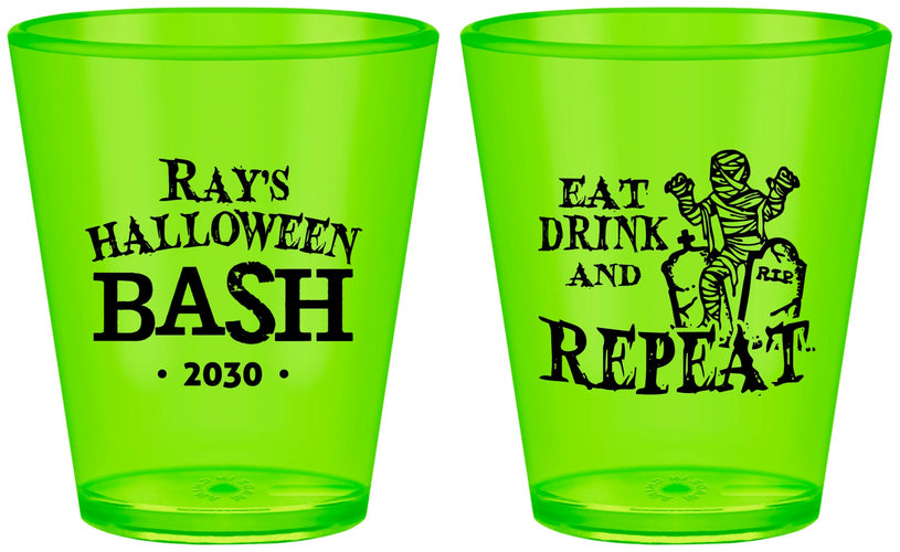 Custom Halloween Plastic Shot Glasses - Mummy | 250066