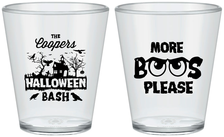 Custom Halloween Plastic Shot Glasses - Haunted House | 250075