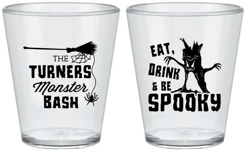 Custom Halloween Plastic Shot Glasses - Eat Drink Be Spooky | 250077