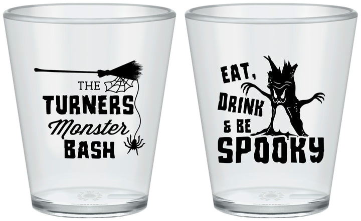 Custom Halloween Plastic Shot Glasses - Eat Drink Be Spooky | 250077