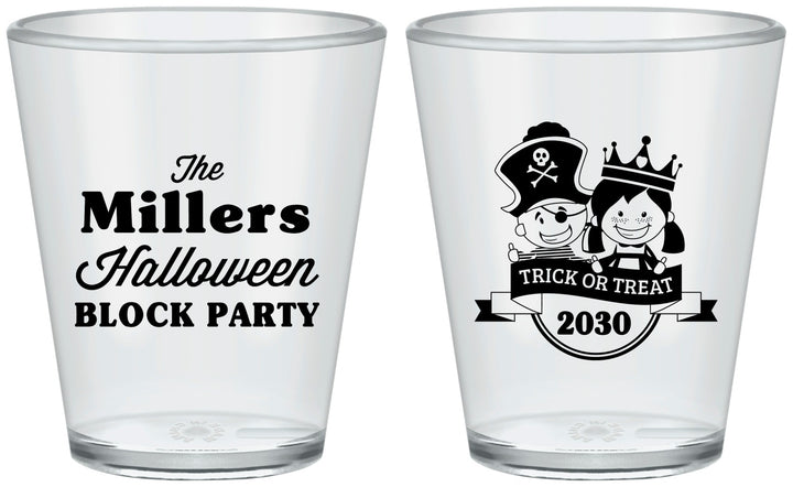 Custom Halloween Plastic Shot Glasses - Trick Or Treat | 250079