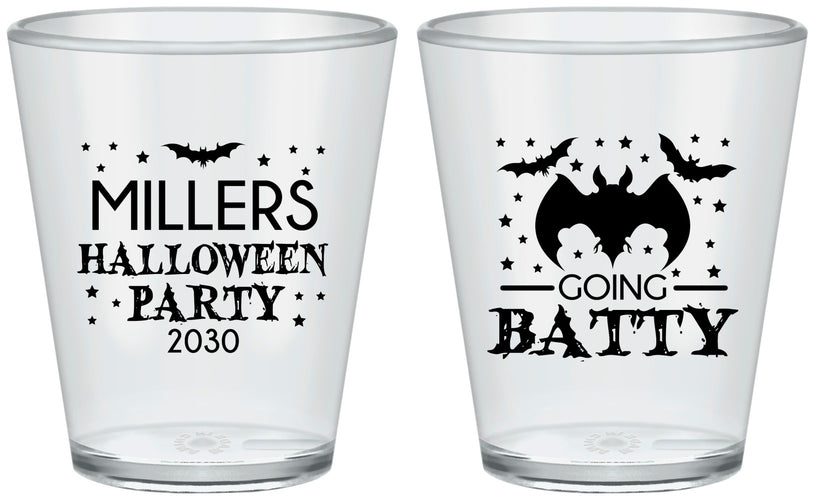 Custom Halloween Plastic Shot Glasses - Bat | 250081