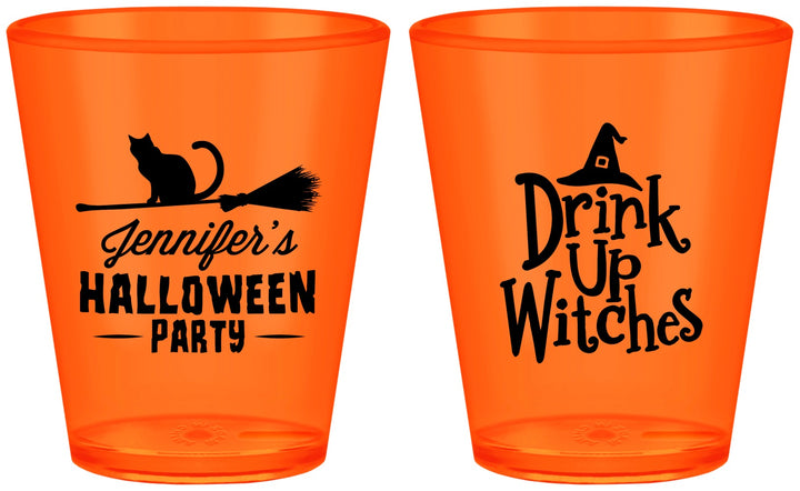 Custom Halloween Plastic Shot Glasses - Drink Up Witches | 250096