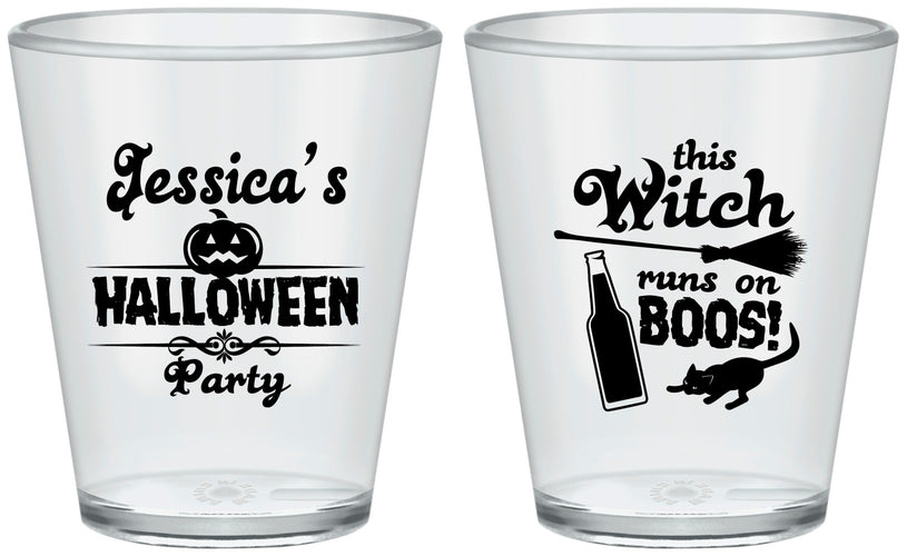 Custom Halloween Plastic Shot Glasses - Witch Boos | 250097