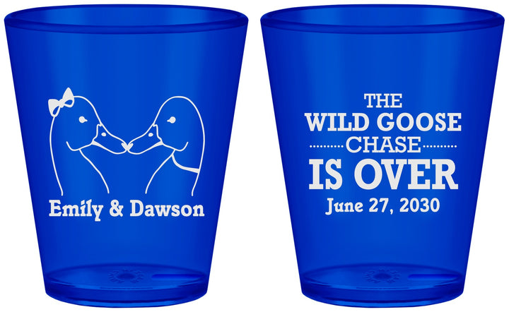 Custom Wedding Plastic Shot Glasses - Wild Goose | 251