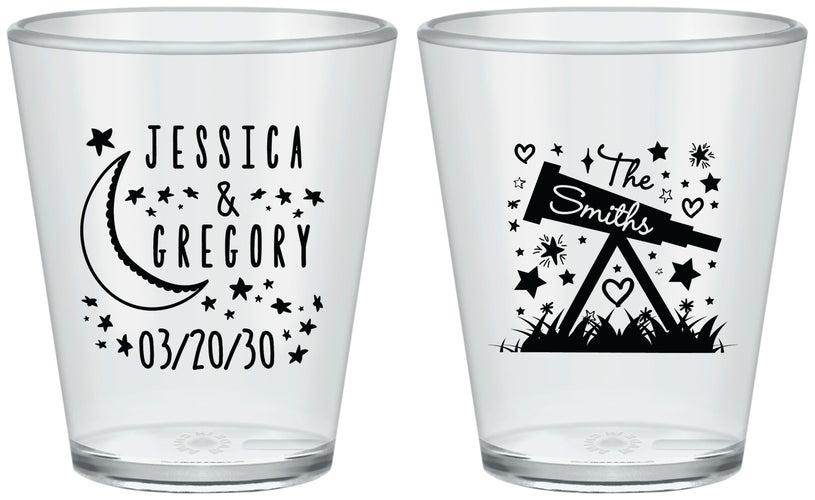 Custom Wedding Plastic Shot Glasses - Telescope | 255