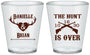 Custom Wedding Plastic Shot Glasses - The Hunt Is Ove | 258