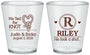 Custom Wedding Plastic Shot Glasses - We Tied The Knot | 260