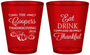 Custom Thanksgiving Plastic Shot Glasses - Eat Drink Thankful | 260009