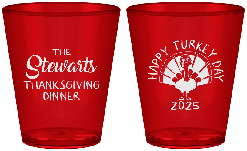 Custom Thanksgiving Plastic Shot Glasses - Turkey Day | 260021