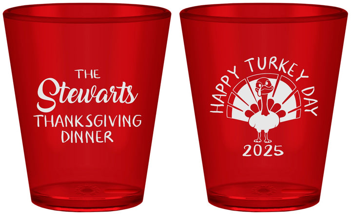 Custom Thanksgiving Plastic Shot Glasses - Turkey Day | 260021