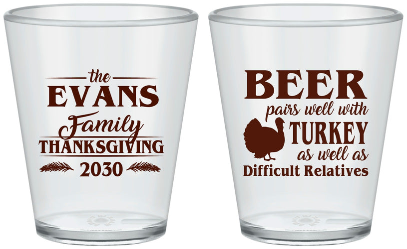Custom Thanksgiving Plastic Shot Glasses - Turkey | 260042